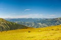 View of Maramures ridge from Rodna Mountains National Park hike, Muntii Rodnei National Park, Romania, Romanian Carpathian Royalty Free Stock Photo