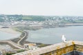 View of Marazion from St Michael`s Mount Royalty Free Stock Photo