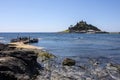 View from Marazion of St. Michaels Mount in Cornwall, UK Royalty Free Stock Photo