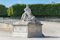 View of the marble sculpture Seine and Marne copy of the sculpture 1712