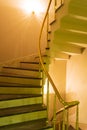 View of a marble shiny hotell hall and spiral staircase