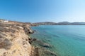 Marcello beach - Cyclades island - Aegean sea - Paroikia Parikia Paros - Greece Royalty Free Stock Photo