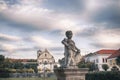 View of the Marcius 15 square in the town of Vac,Hungary. Royalty Free Stock Photo