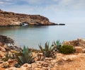 View of Mare Morto beach, Lampedusa Royalty Free Stock Photo