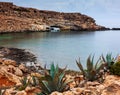 View of Mare Morto beach, Lampedusa Royalty Free Stock Photo