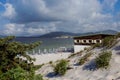 Maria Pia beach in Alghero (Sardinia, Italy) on a sunny summer morning Royalty Free Stock Photo