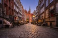 View of Mariacka Street in the old town of GdaÃâsk Royalty Free Stock Photo