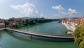 View of Maribor with the river Drava and historical architecture. Royalty Free Stock Photo