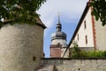 a beautiful view of Marienberg Fortress in the city of Wuerzburg in Germany Royalty Free Stock Photo