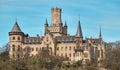 View of Marienburg Castle in front of a blue sky with veil clouds