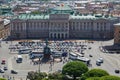 View of the Mariinsky Palace and St. Isaac`s Square on a warm sunny spring day Royalty Free Stock Photo