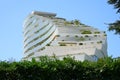 View of the Marina Baie des Anges building complex near Antibes, France