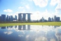 View of at Marina barrage garden,and people signapore