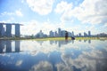 View of at Marina barrage garden,and people signapore