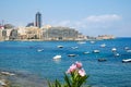 View of the Marina Bay, Portomaso tower in St. Julians city. Malta island
