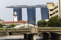 View on Marina Bay Sands in background Royalty Free Stock Photo