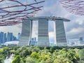 View of Marina Bay Sands Singapore as seen from Gardens by the Bay