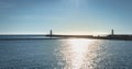 View of the marina exit of Agde, France Royalty Free Stock Photo