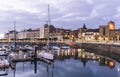 View of the marina of Gijon, Asturias, Spain.