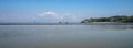 A view of the Marina Lake and Clevedon Victorian Pier, North Somerset