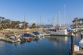 View of the marina with moored yachts in San Francisco.