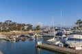 View of the marina with moored yachts in San Francisco.