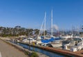 View of the marina with moored yachts in San Francisco.