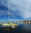 View at Marina Saint Florent in Corsica Royalty Free Stock Photo