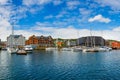 View of a marina in Tromso, North Norway