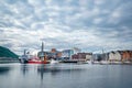 View of a marina in Tromso, North Norway