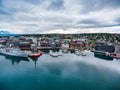 View of a marina in Tromso, North Norway Royalty Free Stock Photo