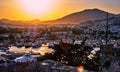 View of Marina, Yachts and boats in the Aegean Sea at sunset, July 10, 2022, Bodrum, Turkey. Royalty Free Stock Photo
