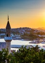 View of Marina, Yachts and boats in the Aegean Sea at sunset, July 10, 2022, Bodrum, Turkey. Royalty Free Stock Photo