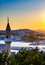 View of Marina, Yachts and boats in the Aegean Sea at sunset, July 10, 2022, Bodrum, Turkey. Royalty Free Stock Photo