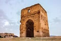 View of the Marinid Tombs ruins.  It ruined tombs on a hill above and north of Fes al-Bali, the old city of Fez, Morocco. They Royalty Free Stock Photo