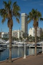 A view of the Maritime port in Alicante city