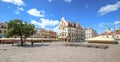 View of the marketplace in Rzeszow. Poland