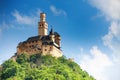 View Marksburg castle on top of the mountain Royalty Free Stock Photo