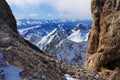 View from the Marmolada, a mountain in Italy Royalty Free Stock Photo