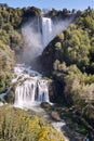 View of marmore falls, terni, umbria, italy. Royalty Free Stock Photo