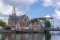 View on the Marnixkade and the Groote Kerk, Maassluis, The Netherlands