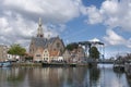 View on the Marnixkade and the Groote Kerk, Maassluis, Holland