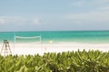 View of the maroma beach in Mexico. Royalty Free Stock Photo