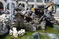 View of the `Marriage Carousel` fountain in the historical town of Nuremberg, Germany