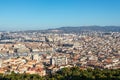 View of Marseille from basilica Notre-Dame de la Garde, France Royalty Free Stock Photo