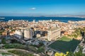 View of Marseille from basilica Notre-Dame de la Garde, France Royalty Free Stock Photo