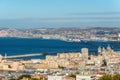 View of Marseille from basilica Notre-Dame de la Garde, France Royalty Free Stock Photo