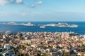 View of Marseille from basilica Notre-Dame de la Garde, France Royalty Free Stock Photo