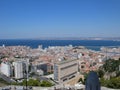 View of Marseille from Notre Dame de la Garde Cathedral, Provence France Royalty Free Stock Photo