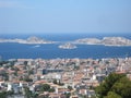 View of Marseille from Notre Dame de la Garde Cathedral, Provence France Royalty Free Stock Photo